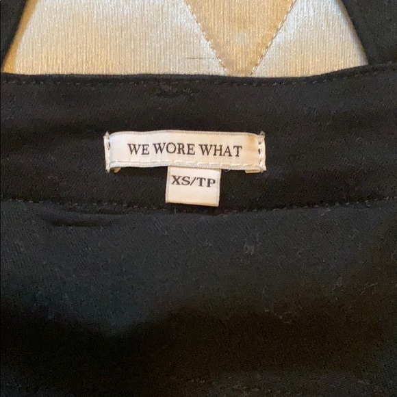 High Rise Skinny Overalls Black w/Gold Accents XS - Picture 3 of 4